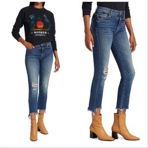 Mother THE INSIDER CROP STEP CHEW in Dancing On Coals Sz 25